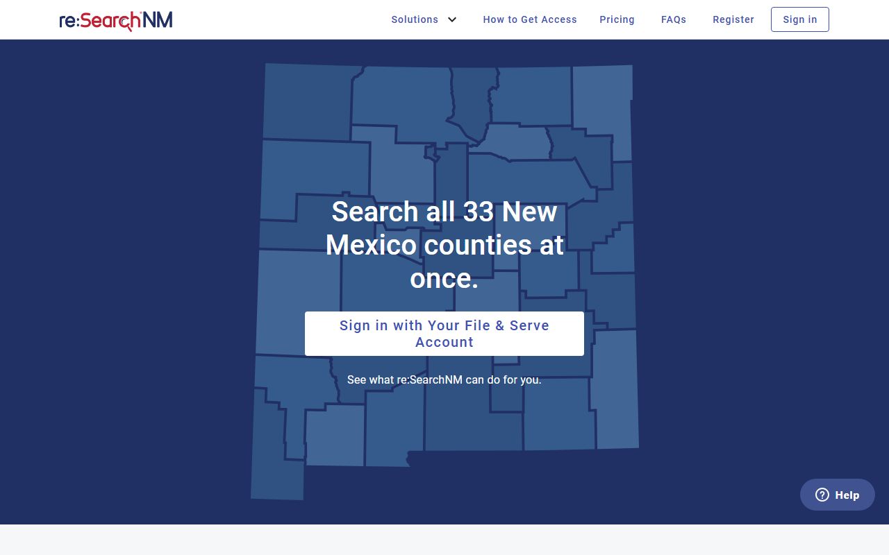 re:SearchNM portal for registered New Mexico court document access