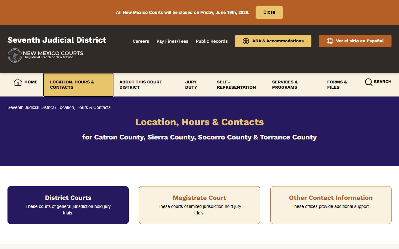 Catron County court records court locations and contacts