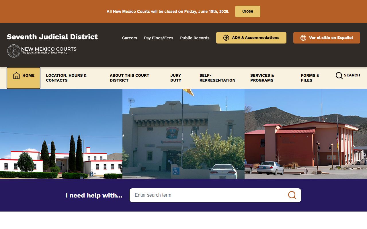 Catron County court records Seventh Judicial District website