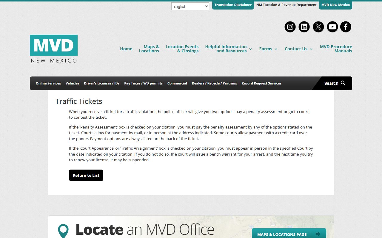 Catron County traffic court records New Mexico MVD traffic tickets
